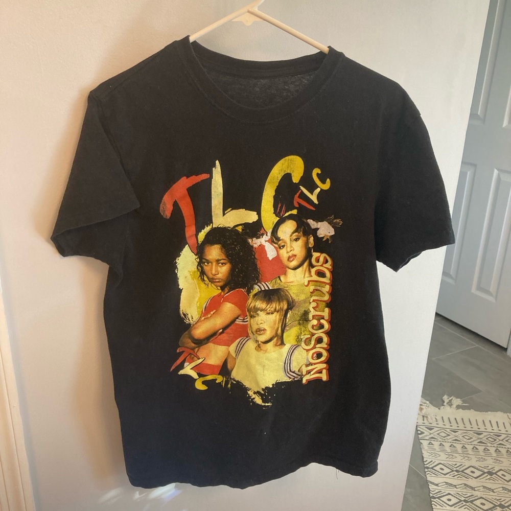 T.L.C (No Scrubs) black graphic t-shirt